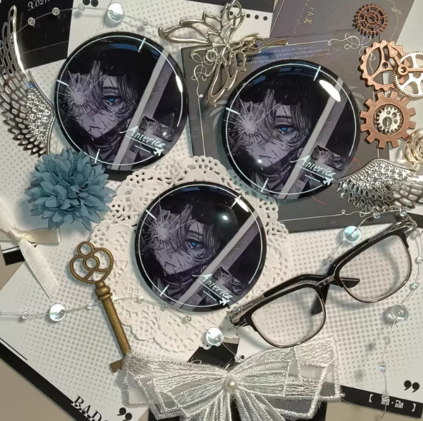 反光谷子装饰胸针